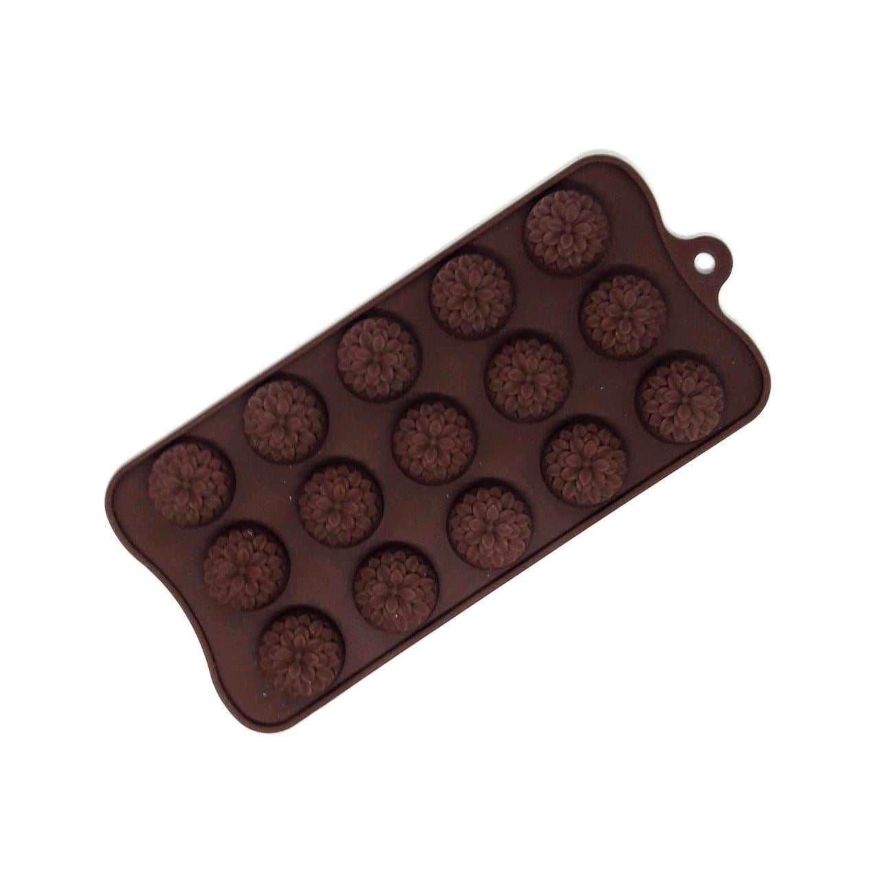 Силиконовая форма для конфет MagicKitchen Хризантема №359 15в1 (201730)