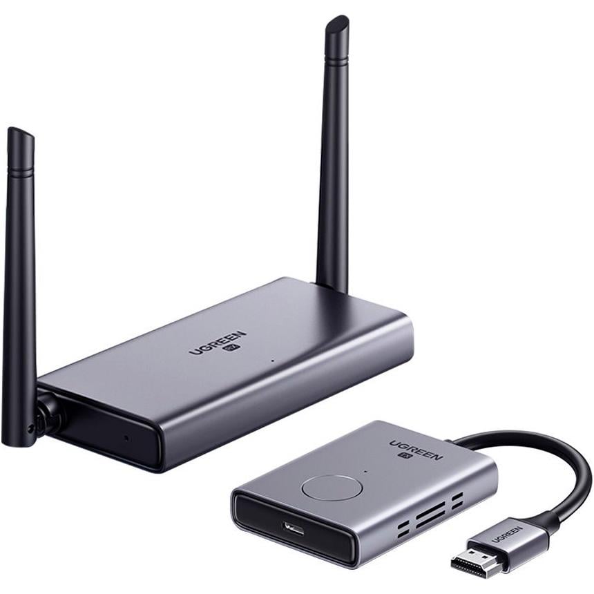 Передатчик-приемник видеосигнала беспроводной HDMI UGREEN CM506 Wireless HDMI Extender 50 м Grey (UGR-50633A)