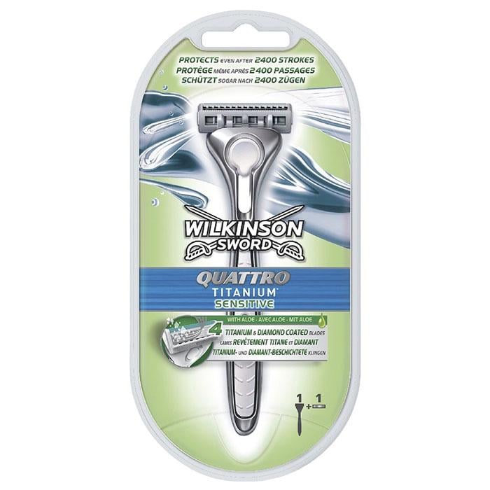 Станок для бритья Wilkinson Quattro Titanium Sensitive 1 шт. (1711109516)
