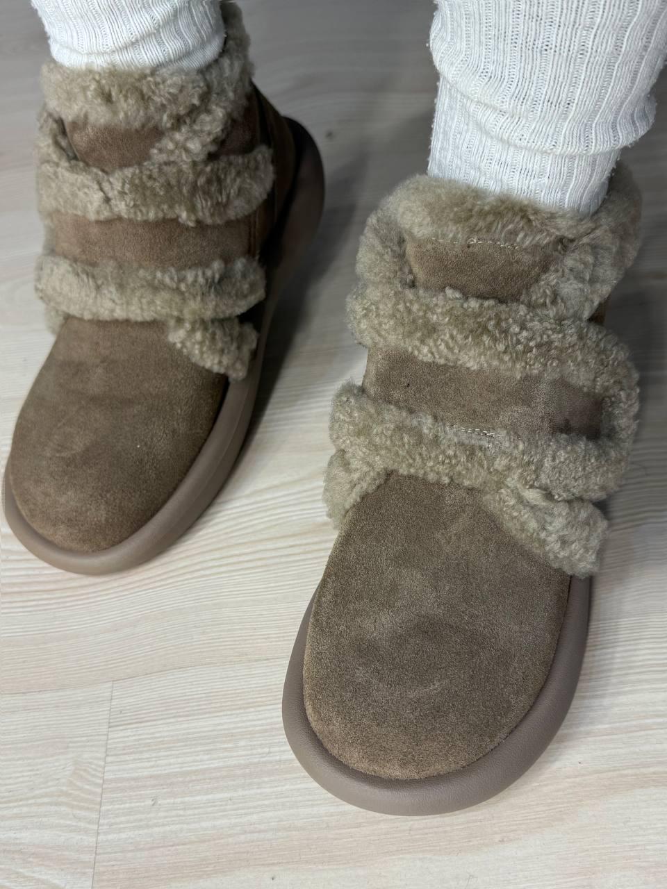 Черевики жіночі Hengji 13-3 уггі замшеві на хутрі з опушкою р. 38 Бежевий (5639) - фото 3 Черевики жіночі Hengji 13-3 уггі замшеві на хутрі з опушкою р. 38 Бежевий (5639) - фото 3