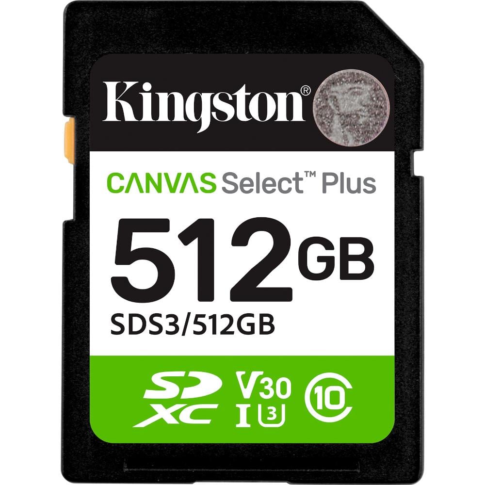 Карта памяти Kingston Canvas Select Plus Gen3 SDXC 512 Гб C10 U3 V30 Black (SDS3 (30492651)