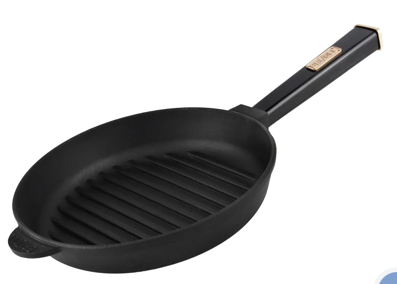 Сковорода-гриль чугунная Brizoll Optima 280х50 мм Black (O2850G-P1)