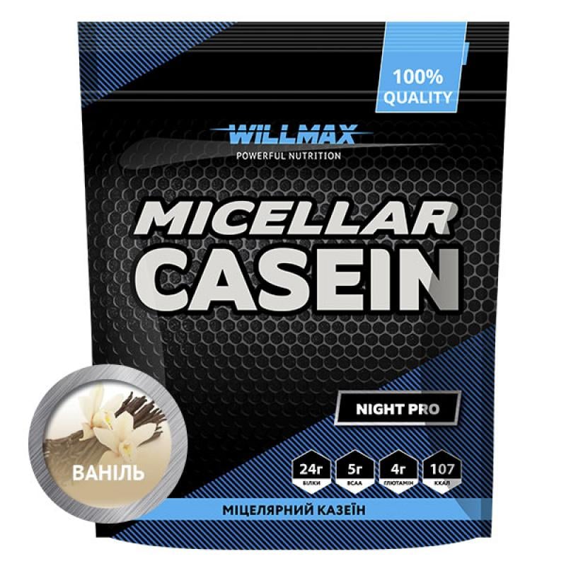 Протеин мицеллярный казеин Willmax Micellar Casein 80% 900 г Ваниль  (10861-02) - фото 1