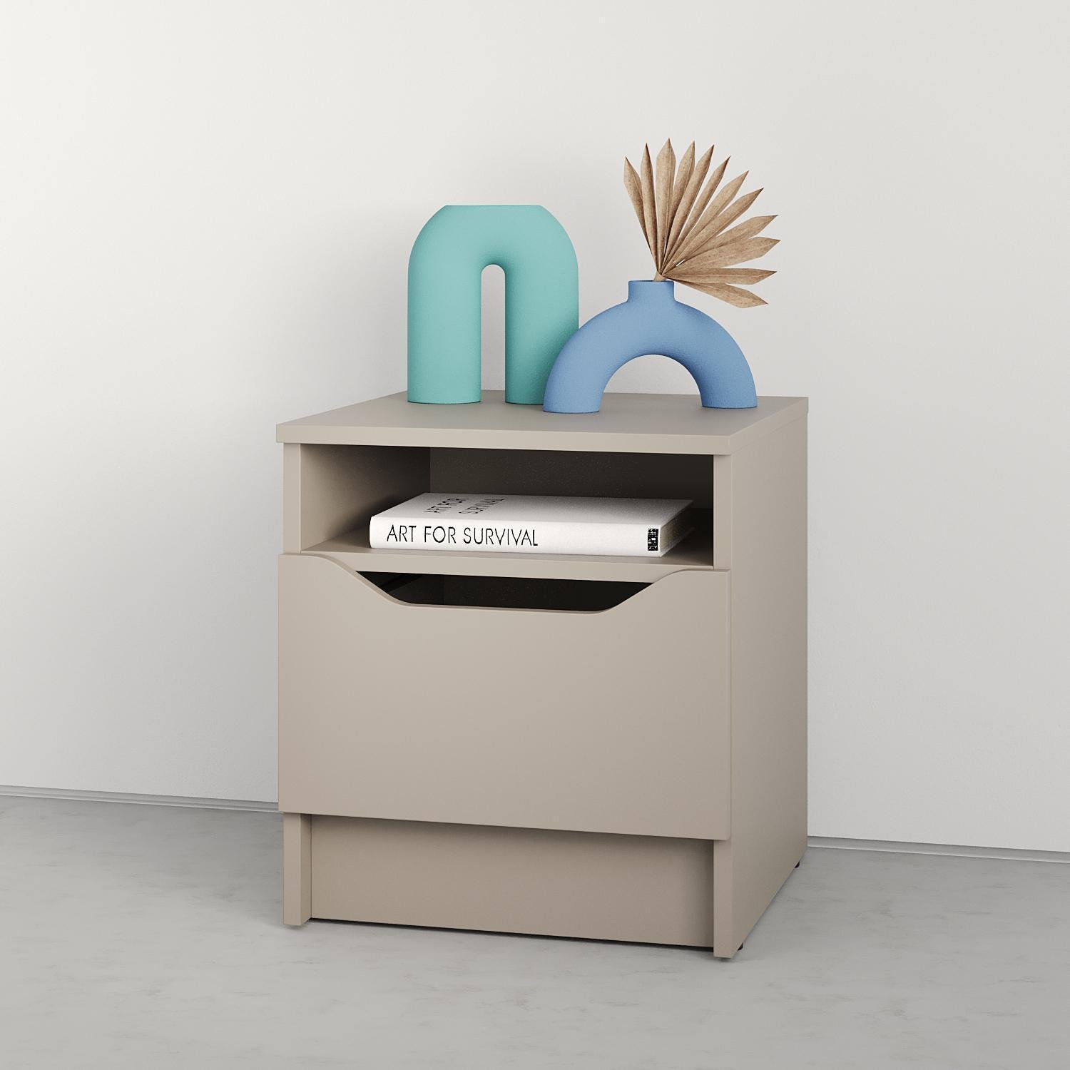 Тумба приліжкова MebelStar Лілу 40x40x44,5 см Кашемір (MBS-1310) - фото 1