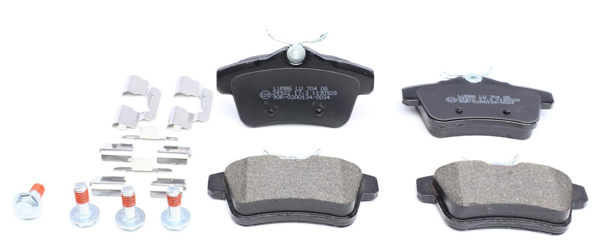 Колодки тормозные задние BRECK Citroen C4/Peugeot 308/508 09- Lucas (24922 00 704 00)