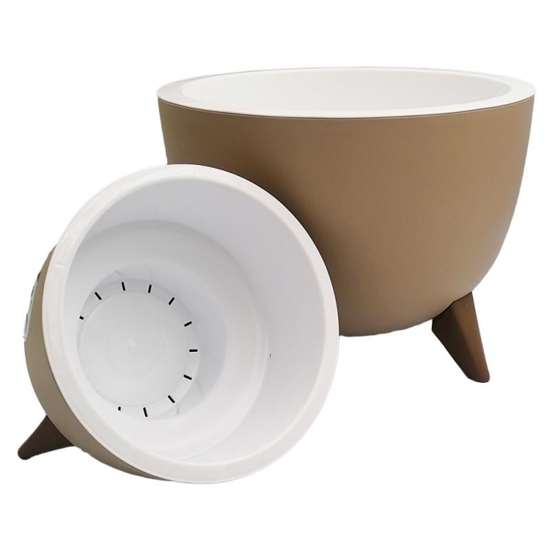 Горшок для цветов Serinova Ufo 10 л 2 шт. Черный - фото 5 Горшок для цветов Serinova Ufo 10 л 2 шт. Черный - фото 5