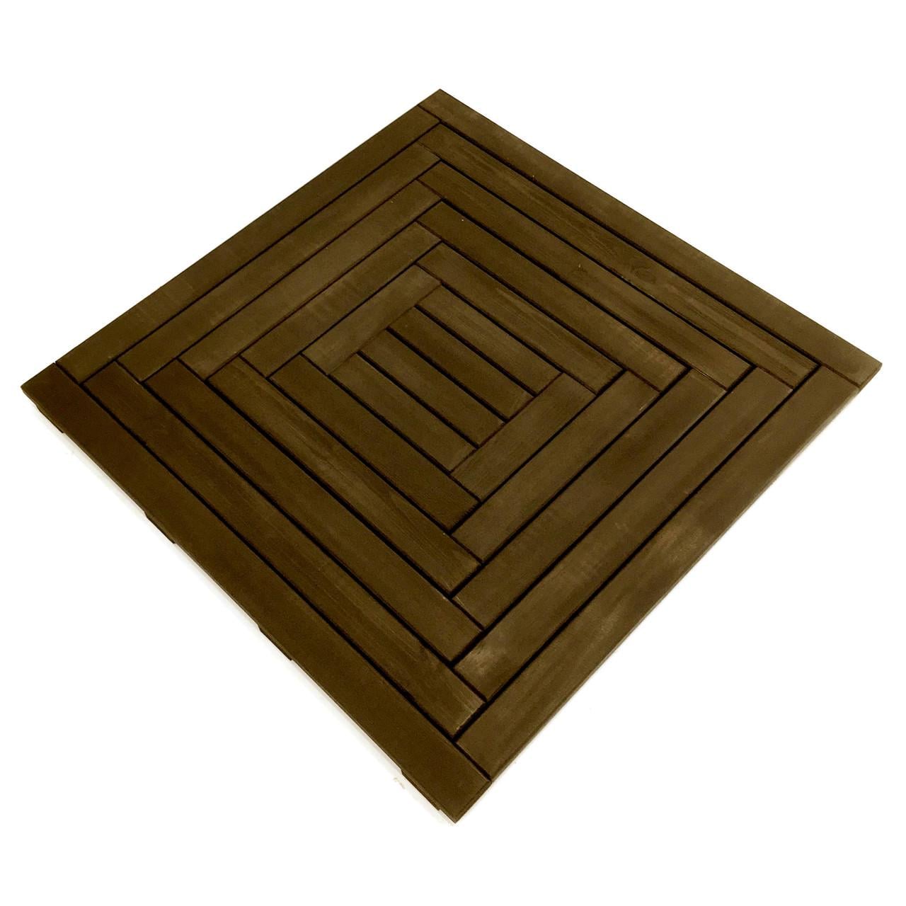 Трап для лазні/сауни з дерева Тінаро 80х80 см Капучіно (ТСБ-880609)