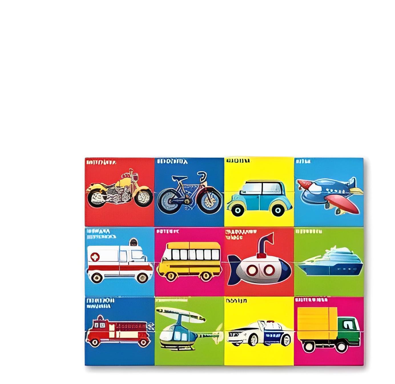 Игровой набор Пазлы Транспорт с доской для рисования (198633)