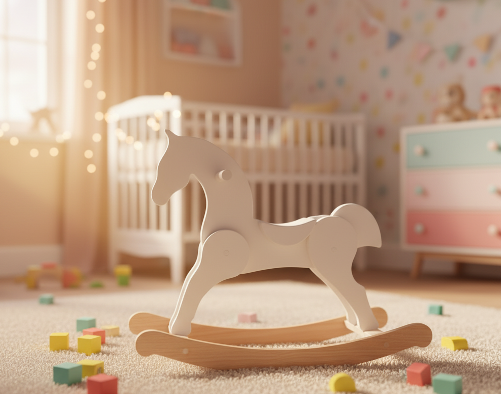 Лошадка-качалка детская деревянная (KG017)