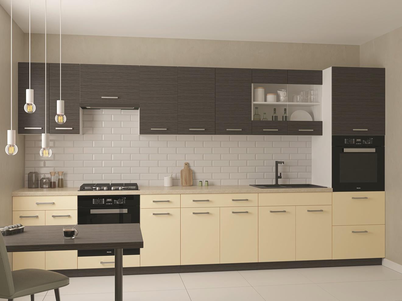 Кухня модульная Marta Крем/Коричневий (000-000-3116)