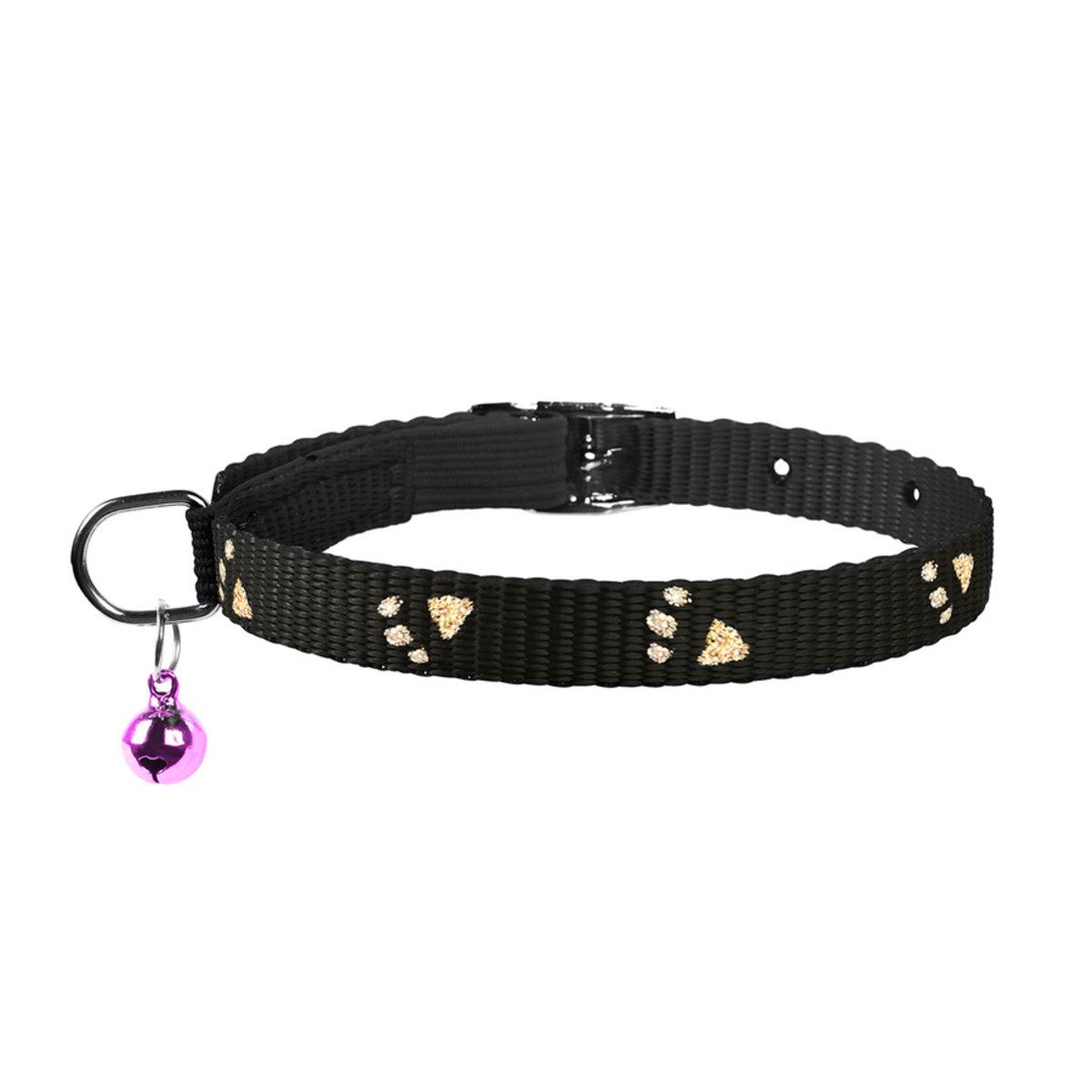 Ошейник Dog Extreme Лапка нейлоновый 10 мм 22-30 см Черный Ошейник Dog Extreme Лапка нейлоновый 10 мм 22-30 см Черный