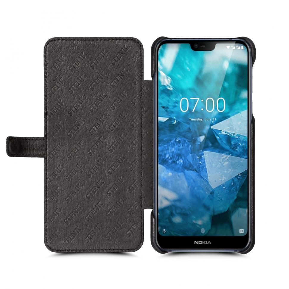 Чехол книжка Stenk Premium для Nokia 7.1 Черный (63210)