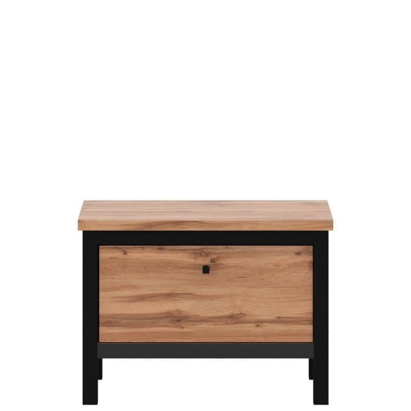 Тумба для обуви в прихожую Гербор KOM1D Чос Дуб тахо/Черный (20006508)