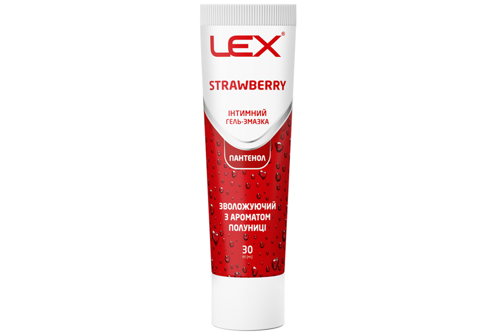 Интимный гель-смазка увлажняющий LEX Strawberry аромат клубники 30 мл (COM05764)