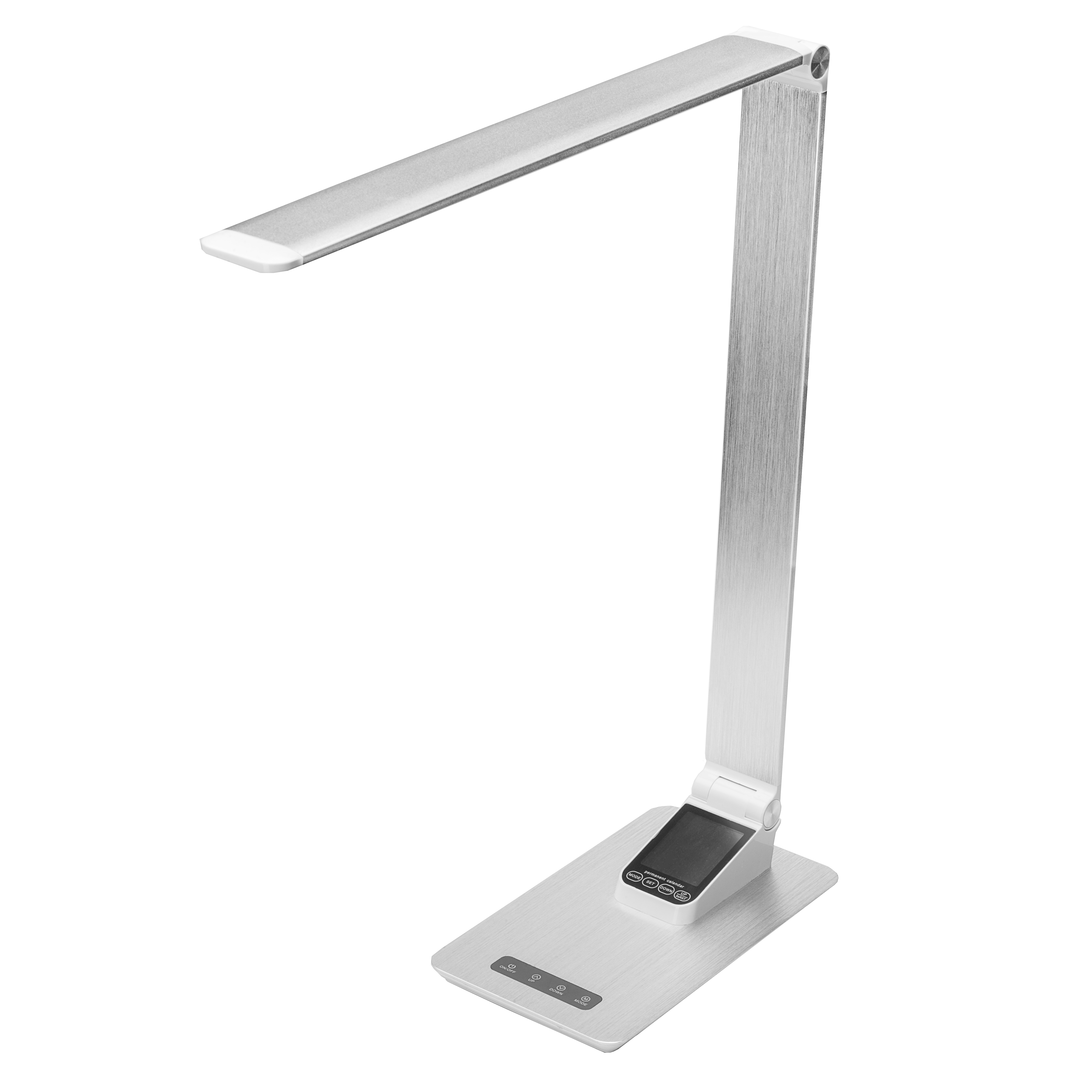 Настільна лампа Lightrich TC-180 c годинником і термометром, Silver