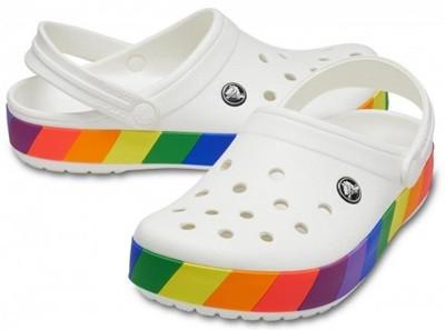 Сабо жіночі Crocs Crocband Rainbow Block Clog White Білий (27825)