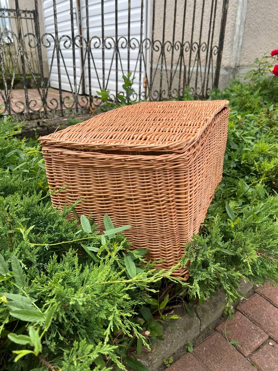 Корзина плетеная с крышкой Сімейний Затишок (27277000) - фото 3 Корзина плетеная с крышкой Сімейний Затишок (27277000) - фото 3