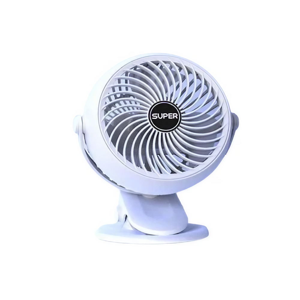 Вентилятор настольный с зажимом CNV DC-D033 5 Вт с 3 режими работы и аккумулятором 1200 мАч Белый (24638541)