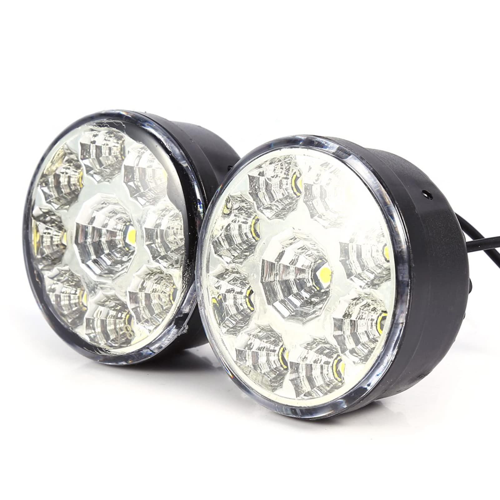 Комплект LED ламп KIMISS 2X для ДХО/противотуманных фар 9-SMD энергоэффективные Белый свет Комплект LED ламп KIMISS 2X для ДХО/противотуманных фар 9-SMD энергоэффективные Белый свет