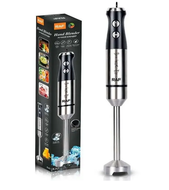 Блендер погружной из нержавеющей стали RAF 1000 Вт (R.317)