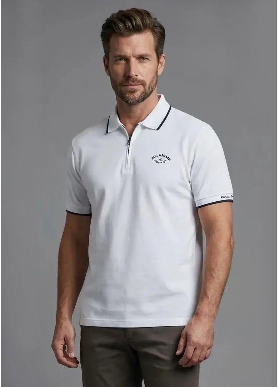 Поло мужское Paul&Shark Zipper Polo PSL-16012WT L Белый
