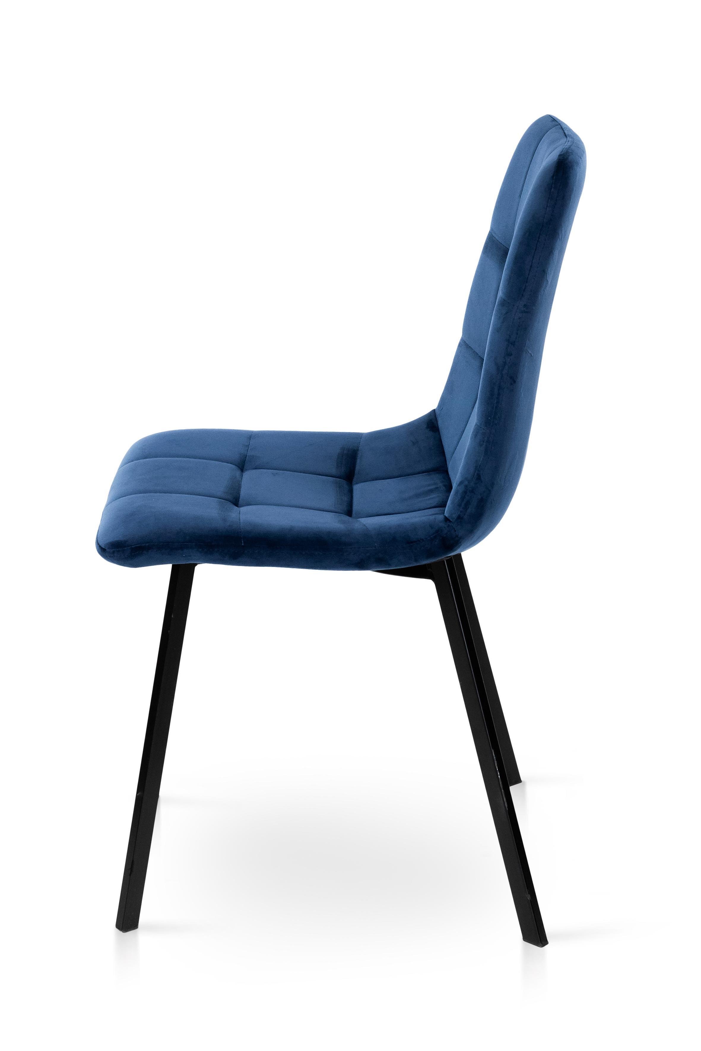 Стілець для кухні та вітальні ГРЕЙС Ментос 420х870х450 мм Чорний/Синій (GAА0057185) - фото 3 Стілець для кухні та вітальні ГРЕЙС Ментос 420х870х450 мм Чорний/Синій (GAА0057185) - фото 3