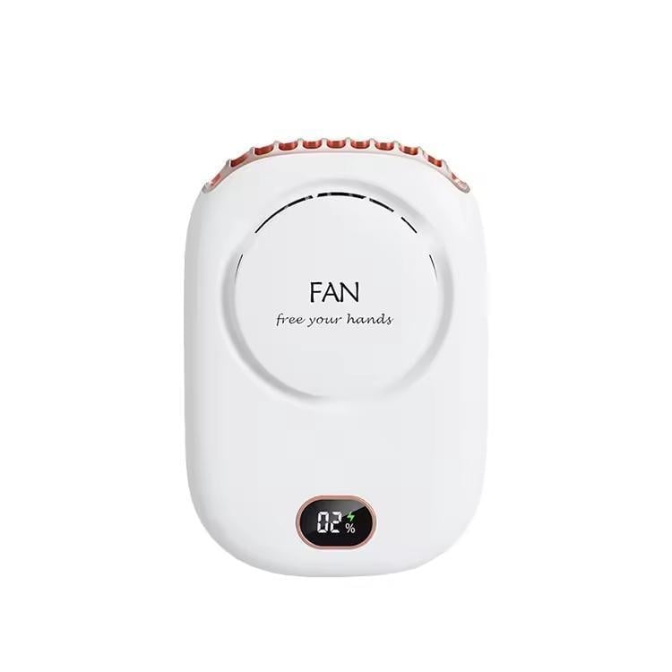 Вентилятор портативний FAN DQ203 на шию з акумулятором USB Type-C LED White