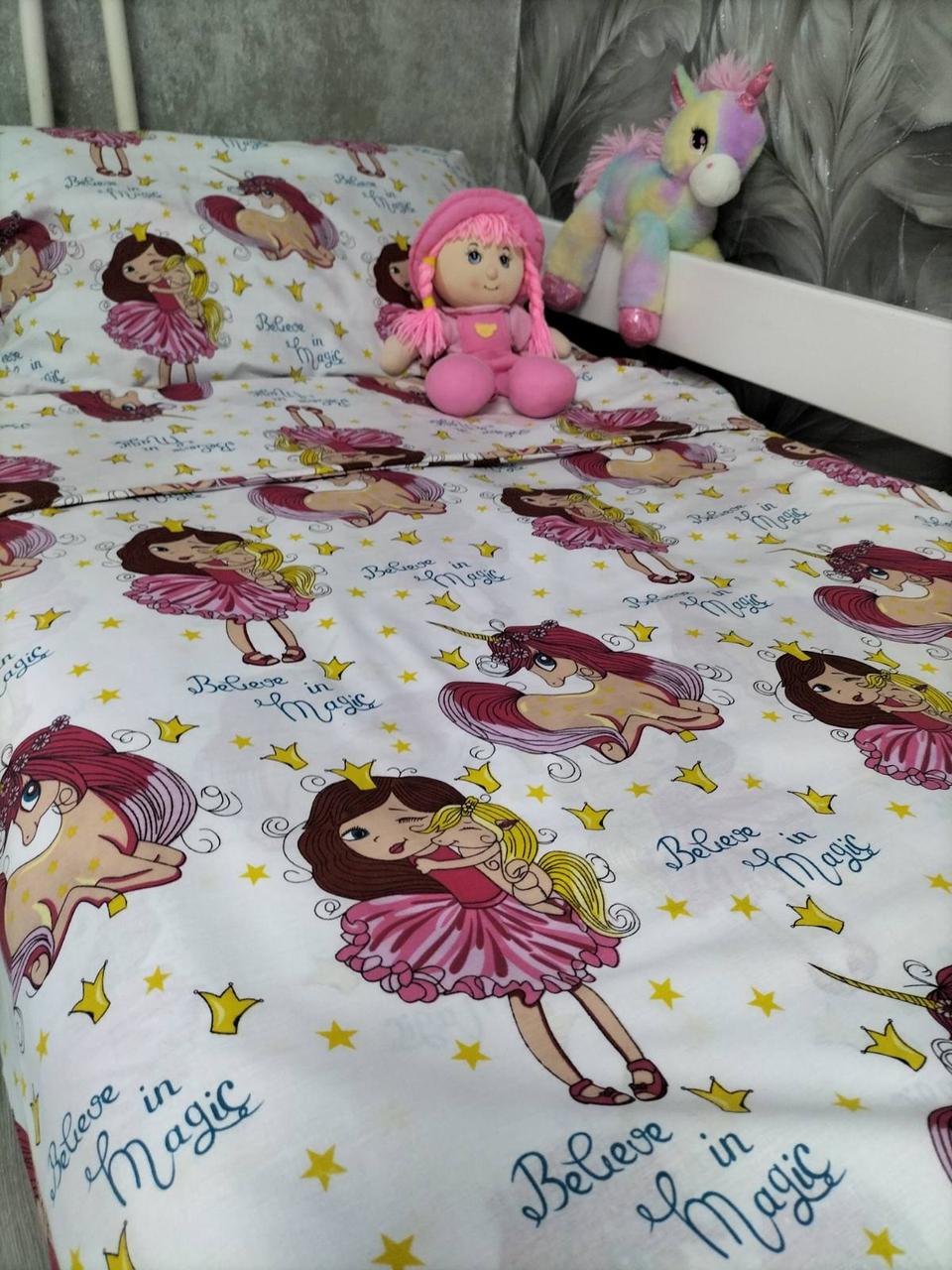 Комплект постельного белья детский полуторный Принцесса 150х215 см Единорог (КП011) - фото 5 Комплект постельного белья детский полуторный Принцесса 150х215 см Единорог (КП011) - фото 5