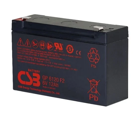 Батарея акумуляторна СSB 12 Аг 6 В 151x50x94 мм (GP6120) - фото 1