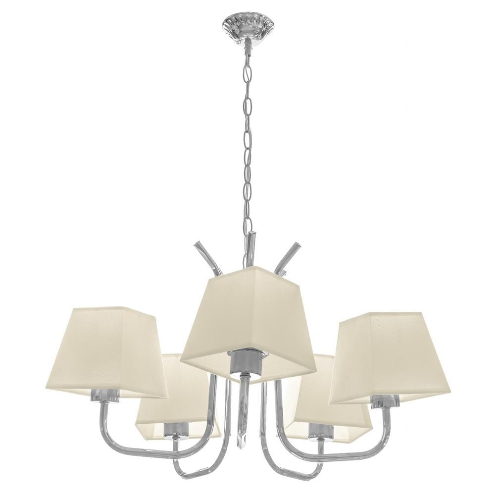 Люстра подвесная Brille BKL-653S/5 E27 CH с абажуром