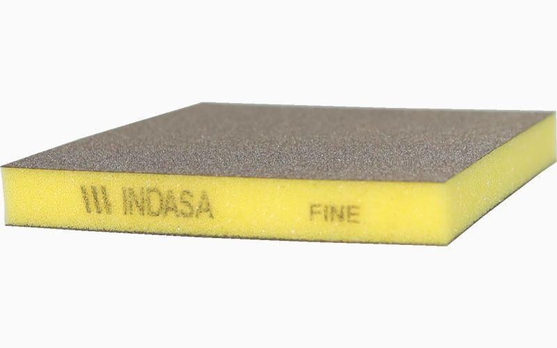Губка абразивная на поролоновой основе двухсторонняя INDASA SPONGE AUTO 98х120х13 мм Р240-320