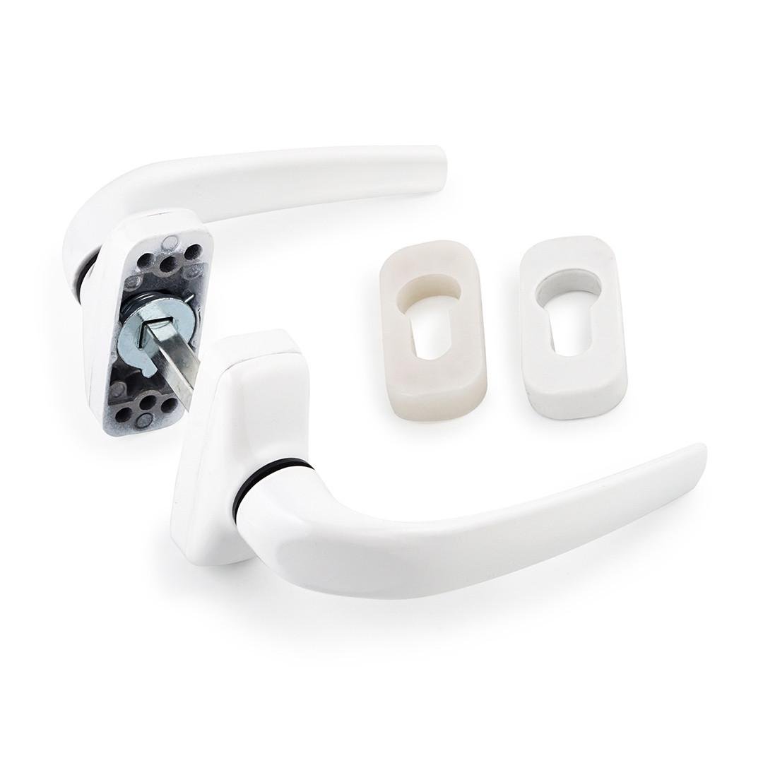 Ручка для алюминиевой двери на розетке IKAR АА257 ECO Белый (АА257) Ручка для алюминиевой двери на розетке IKAR АА257 ECO Белый (АА257)