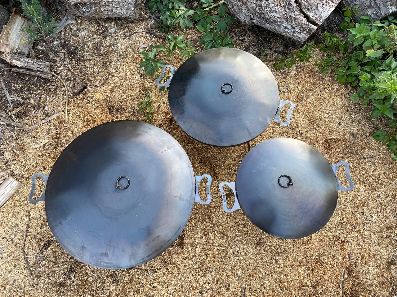 Сковорода з диска GrillKov із кришкою d 40 см товщина з бортиком 4 мм (2101-41) - фото 4