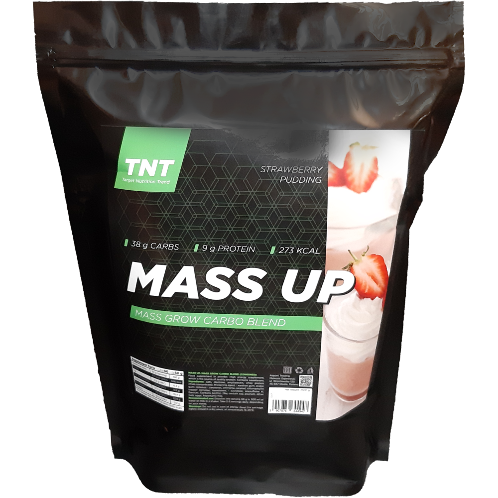 Гейнер для набору ваги та росту маси TNT Mass Up Полуниця 2,5 кг (29918002)
