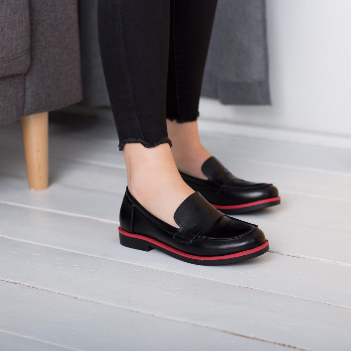 Лоферы женские Fashion р. 38 24,5 см Черный (2644)