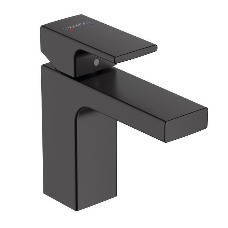 Змішувач для раковини Hansgrohe Vernis Shape 100 з донним клапаном pop-up Чорний матовий (71561670)