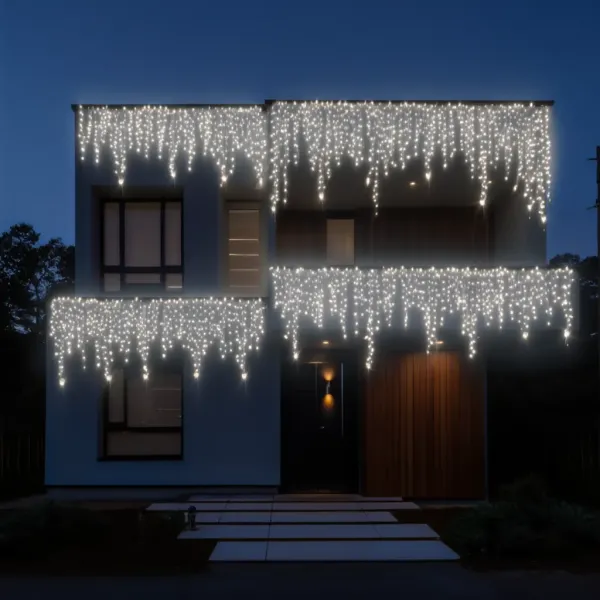 Гирлянда уличная Бахрома 335 LED от сети 20 м Холодный белый (21-107-20MBW)