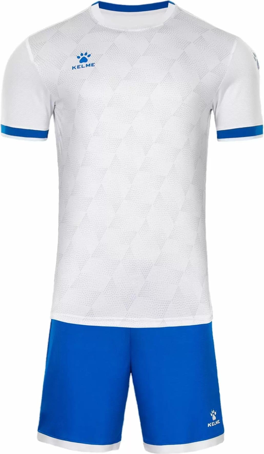 Комплект футбольной формы детский KELME PALMA 140 см Бело-синий (8151ZB3001.9100)