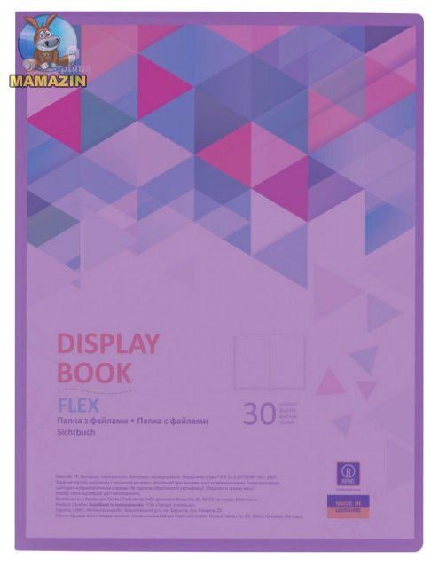 Папка Optima Flex с 30 файлами А4 пластиковая Фиолетовый (O32123-12)