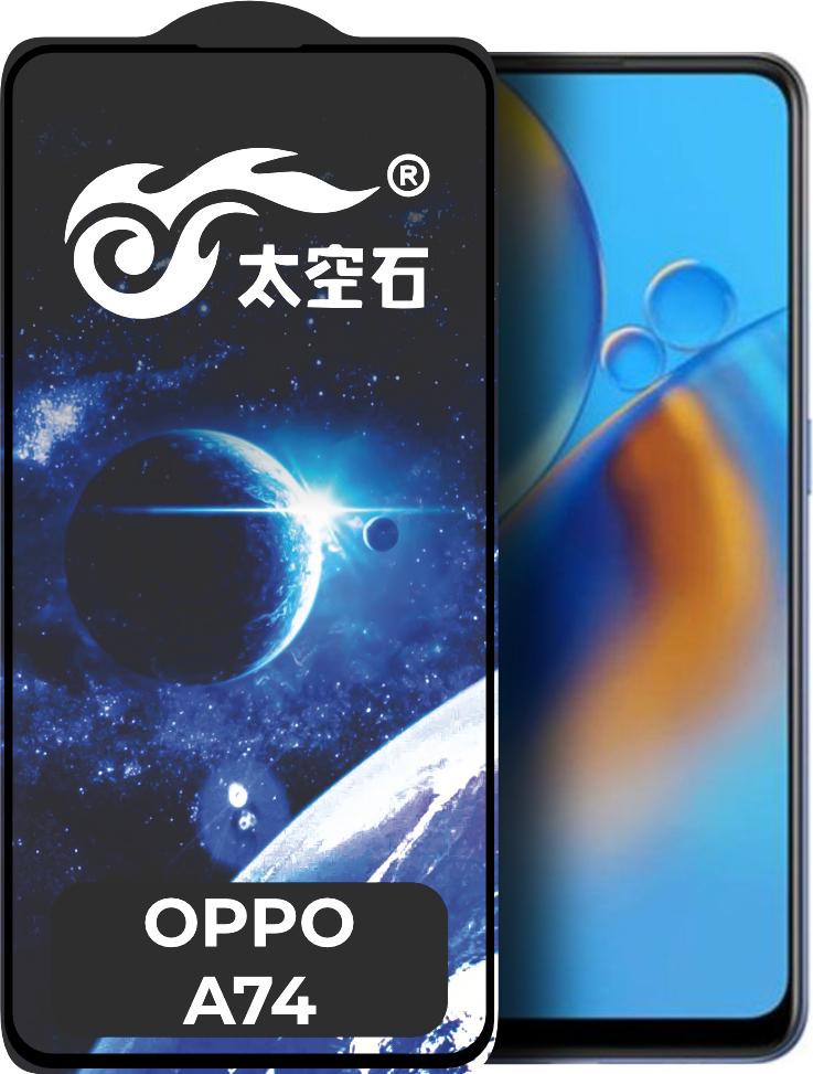 Захисне скло King Fire OPPO A74 Full Glue Black (24376)