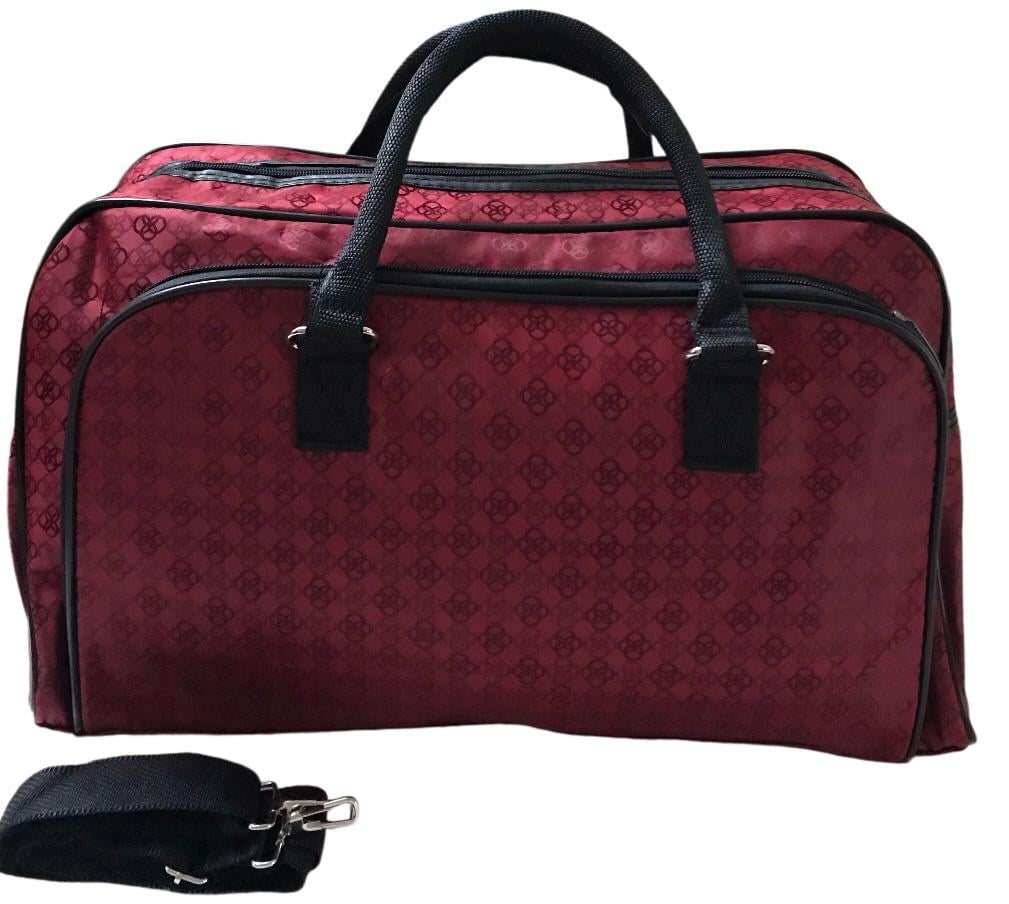 Сумка дорожная ручная кладь с длинным ремнем через плечо Бордовый (09BO)
