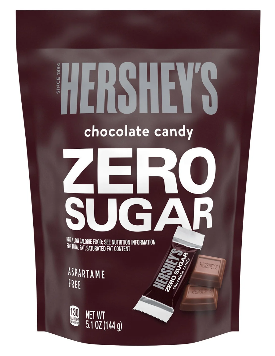Конфеты шоколадные Hershey's Zero Sugar Chocolate Candy 144 г (2511909588)