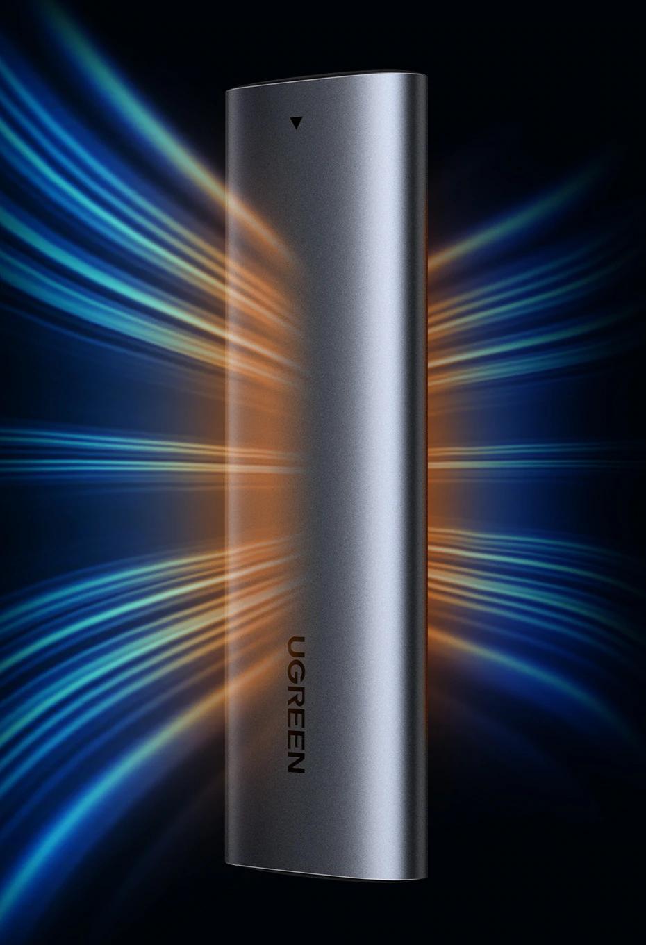 Корпус UGREEN для M.2 NVME SSD PCI-e дисків 10 Гбіт/с з Кабелем Type-C Type-C M та B&M 2230/2242/2260/2280 0,5 м Сірий (10902) - фото 12