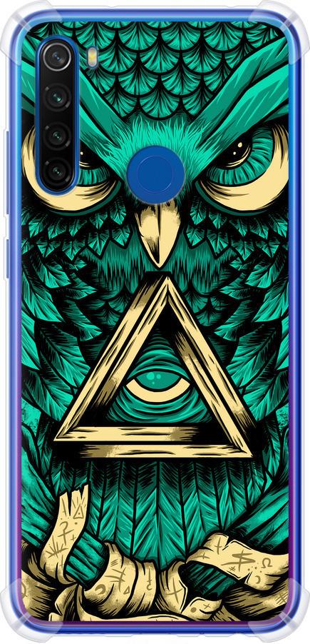 Чехол на Xiaomi Redmi Note 8T Сова Арт-тату (3971sp-1818-42517)