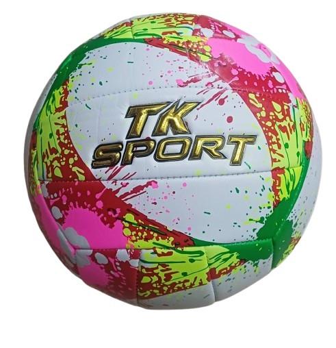 Мяч волейбольный TK Sport рисунок Белый/Розовый (C 70244)