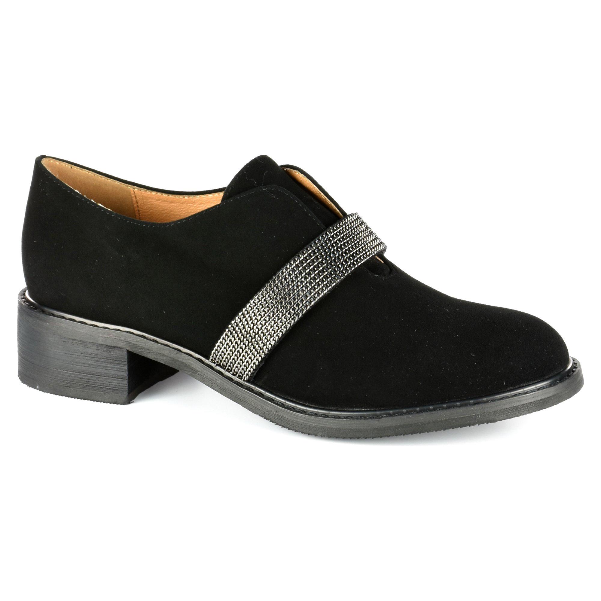 Туфли женские осенние Deenoor р. 40 Черный (04309-40)