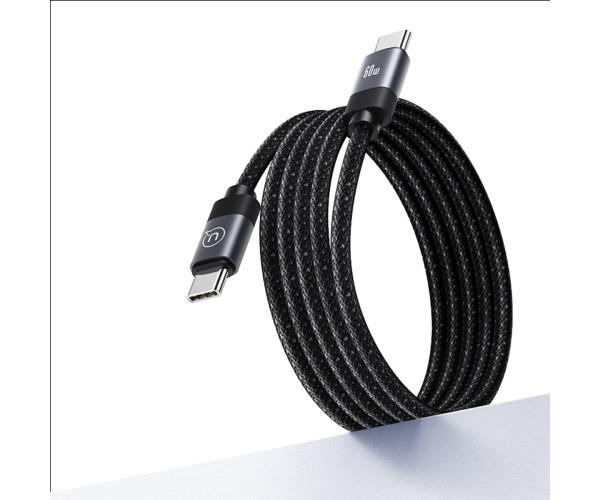 Кабель Data Usams US-SJ704 Magnetic Type-C-Type-C 60W 1 м Black (06SJ704USB01) - фото 5