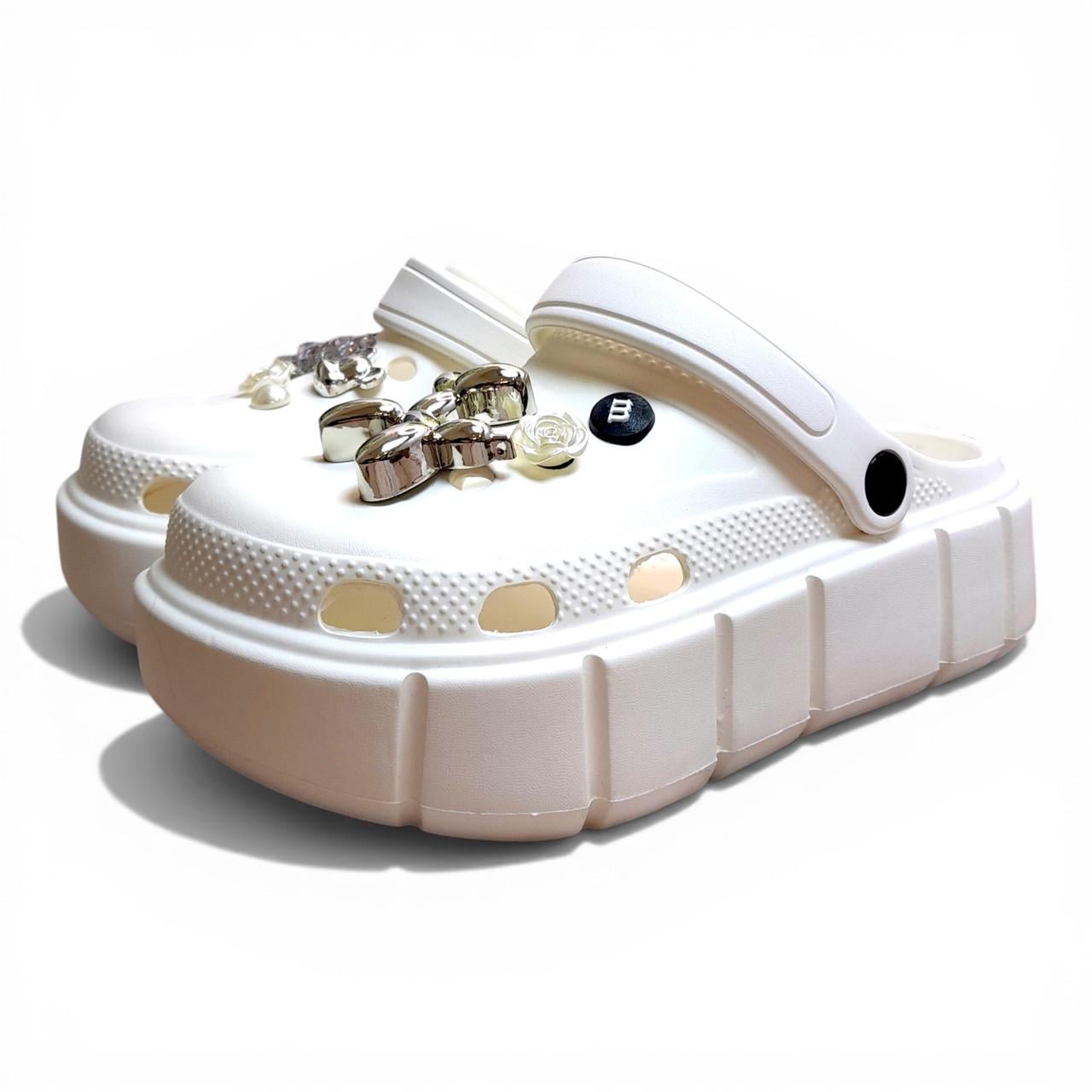 Сабо женские Progres на платформе с джибитсами р. 36 22,2 см Белый (2966148243) Сабо женские Progres на платформе с джибитсами р. 36 22,2 см Белый (2966148243)