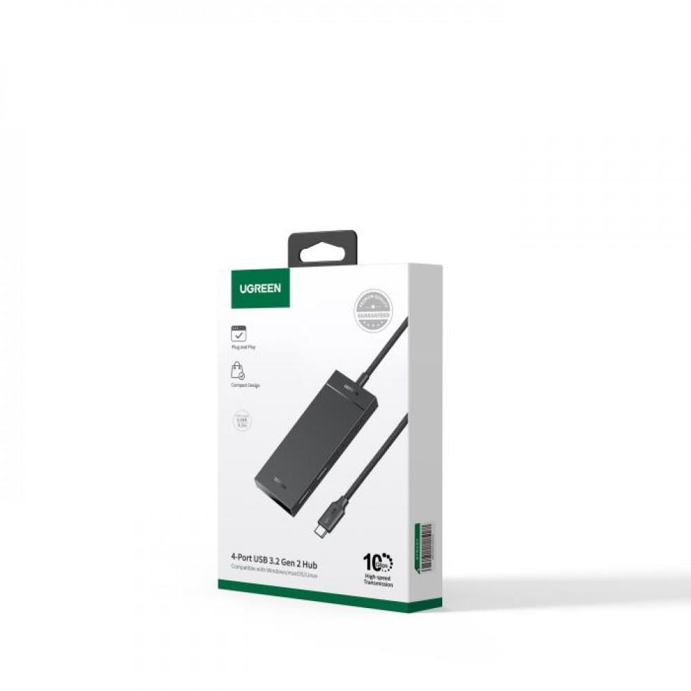 Концентратор 4 in 1 Ugreen CM806 10Gbps Adapter with 2xUSB-C 3.2 and 2xUSB-A 3.2 Black (35583) - фото 2 Концентратор 4 in 1 Ugreen CM806 10Gbps Adapter with 2xUSB-C 3.2 and 2xUSB-A 3.2 Black (35583) - фото 2