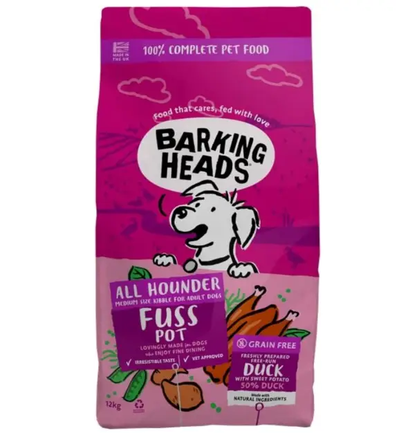 Корм сухой для собак всех пород Barking Heads All Hounder Fuss Pot Duck с уткой 12 кг (24680717)